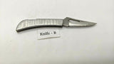 Frost Cutlery Folding Pocket Knife Surgical Steel Plain Wharncliffe Lockback SS