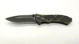 Ruko RUK0061 Oxide Finish Folding Pocket Knife Rubberized Aluminum Camo Handle