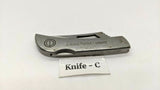 Frost Cutlery Folding Pocket Knife Surgical Steel Plain Wharncliffe Lockback SS