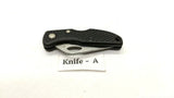 Maxam Small Black Falcon Folding Pocket Knife Lockback Combo Edge Plastic Handle