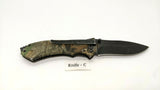 Ruko RUK0061 Oxide Finish Folding Pocket Knife Rubberized Aluminum Camo Handle
