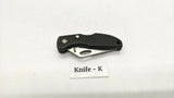 Maxam Small Black Falcon Folding Pocket Knife Lockback Combo Edge Plastic Handle