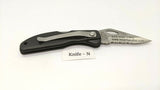 Maxam Mfg. China Nat'l Headquarters USA Folding Pocket Knife Combo Lockback Blk