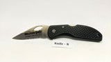 Stonebridge Single Combination Blade Folding Pocket Knife *Various Colors/Logos*