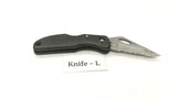 Maxam Small Black Falcon Folding Pocket Knife Lockback Combo Edge Plastic Handle