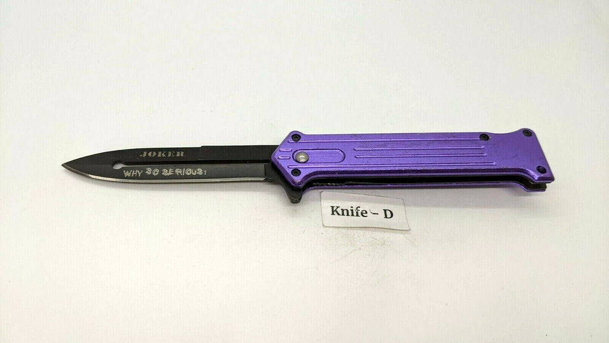 Joker "Why So Serious?" TacForce TF457 Folding Pocket Knife Spring A