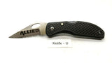 Stonebridge Single Combination Blade Folding Pocket Knife *Various Colors/Logos*