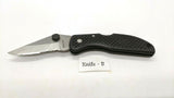 Sheffield Single Blade Folding Pocket Knife Lockback Combo Edge Nylon *Various*