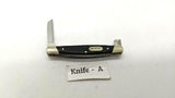 Buck 375 Folding Pocket Knife Brown Wood w/Stainless Steel Bolsters **Damage**