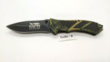 Ruko RUK0061 Oxide Finish Folding Pocket Knife Rubberized Aluminum Camo Handle