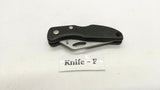 Maxam Small Black Falcon Folding Pocket Knife Lockback Combo Edge Plastic Handle