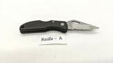 Maxam Small Black Falcon Folding Pocket Knife Lockback Combo Edge Plastic Handle