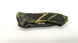 Ruko RUK0061 Oxide Finish Folding Pocket Knife Rubberized Aluminum Camo Handle