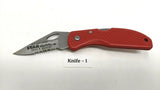 Stonebridge Single Combination Blade Folding Pocket Knife *Various Colors/Logos*