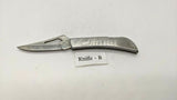 Frost Cutlery Folding Pocket Knife Surgical Steel Plain Wharncliffe Lockback SS