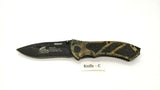 Ruko RUK0061 Oxide Finish Folding Pocket Knife Rubberized Aluminum Camo Handle