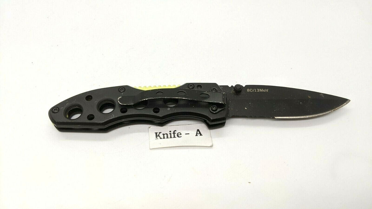 Guidesman Tactical Folding Pocket Knife 8Cr13MoV Steel Combo Edge Line