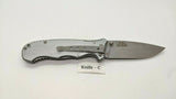 MTech USA MT-423 Folding Pocket Knife Liner Lock Plain Edge Aluminum/Wood Handle