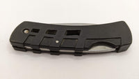 Sabre Stainless Steel Black Plain Drop Point Blade Folding Pocket Knife Lockback