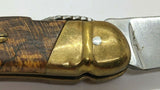 Vtg Le Petit Correze 8cm Stainless Steel Blade Folding Pocket Knife Walnut Wood