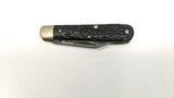 Vintage Kabar 2 Blade Jack Folding Pocket Knife 4 Pin Blk Delrin *Broken Blade*