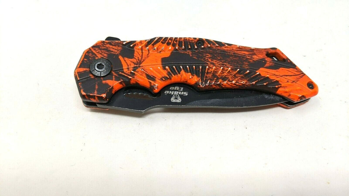  Snake Eye Tactical Spider Web Design Folding Pocket Knife :  Sports & Outdoors