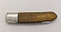 Vintage Sarge SK-702 440C Stainless Plain Edge Wood Handle Folding Pocket Knife