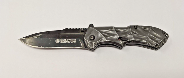 Smith & Wesson Black Ops SWBLOP3CP Plain Drop Point Blade Assisted