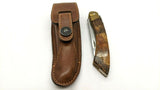 Vtg Le Petit Correze 8cm Stainless Steel Blade Folding Pocket Knife Walnut Wood