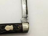 Vtg RARE John Primble Belknap Hdw & Mfg Co #4987 Folding Pocket Knife Moose Bone