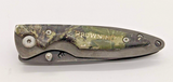 Browning Model 5083 Camo Plain Edge Drop Point Liner Lock Folding Pocket Knife
