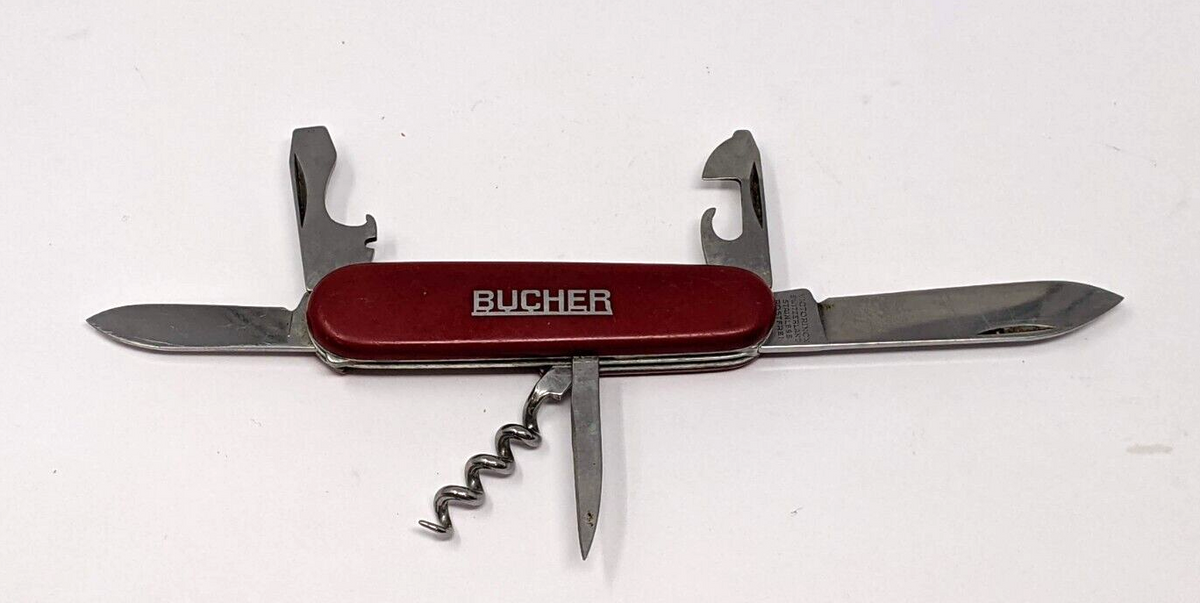 Vintage Victorinox Tourist Swiss Army Knife Awl Corkscrew Can & Bottle