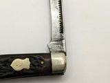 Vtg RARE John Primble Belknap Hdw & Mfg Co #4987 Folding Pocket Knife Moose Bone