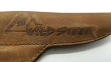 Wildsteer Fixed Blade Knife 4.5" Stainless Steel Z50Cd13 Tanto Full Tang Leather