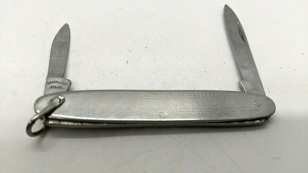 Vintage Lark Co. Folding Pocket Knife 2 Stainless Steel Blades