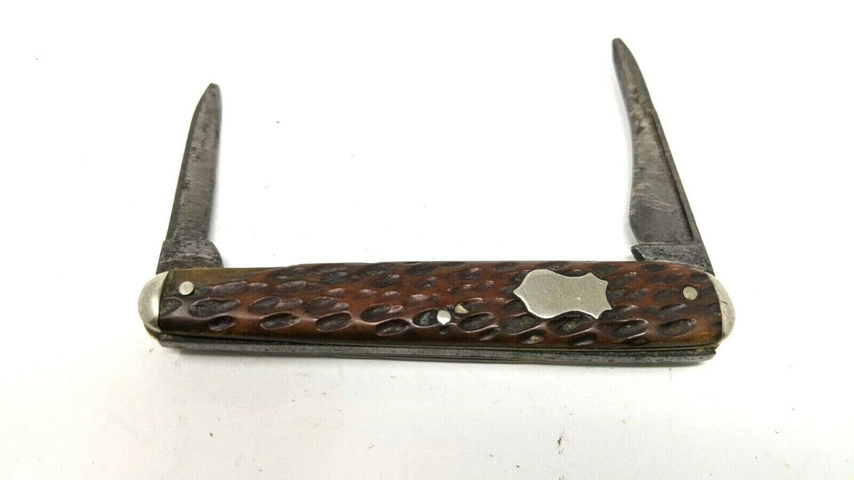 Vintage Pocket Knife Hammer Brand Trademark Patented Two Blades