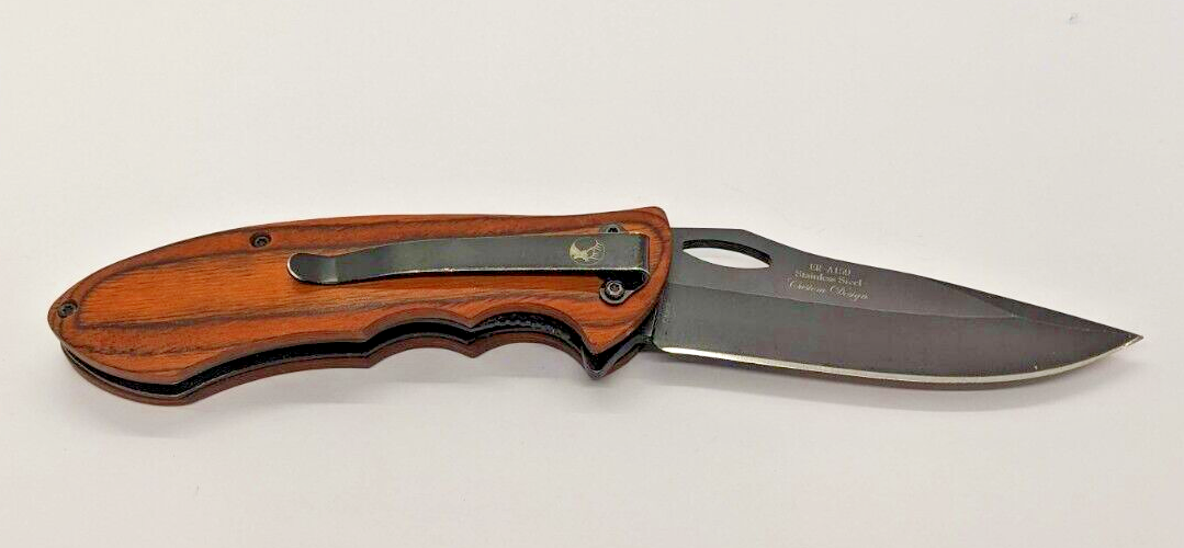 Personalized Elk Ridge Folding Wood Handle Pocket Knife