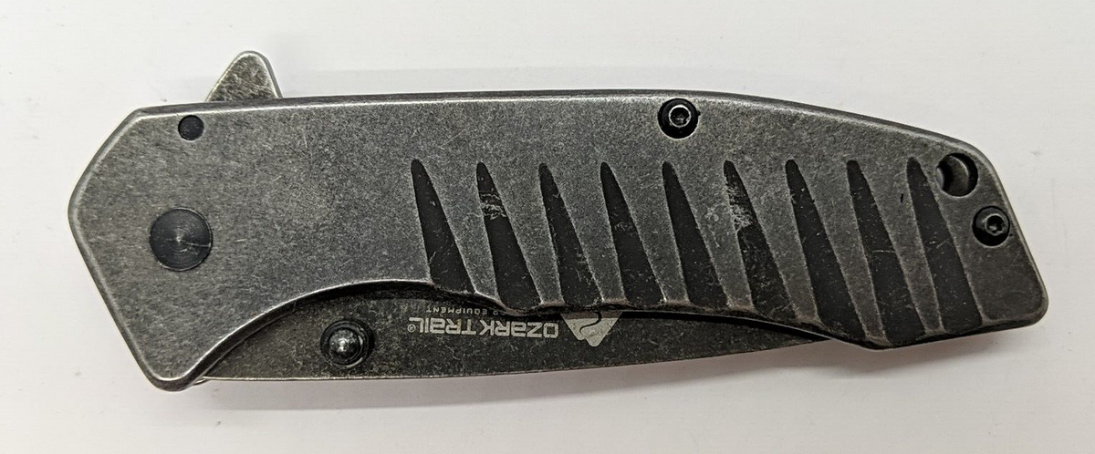 Ozark Trail 7 Stainless Steel Folding Drop Point Blade Pocket