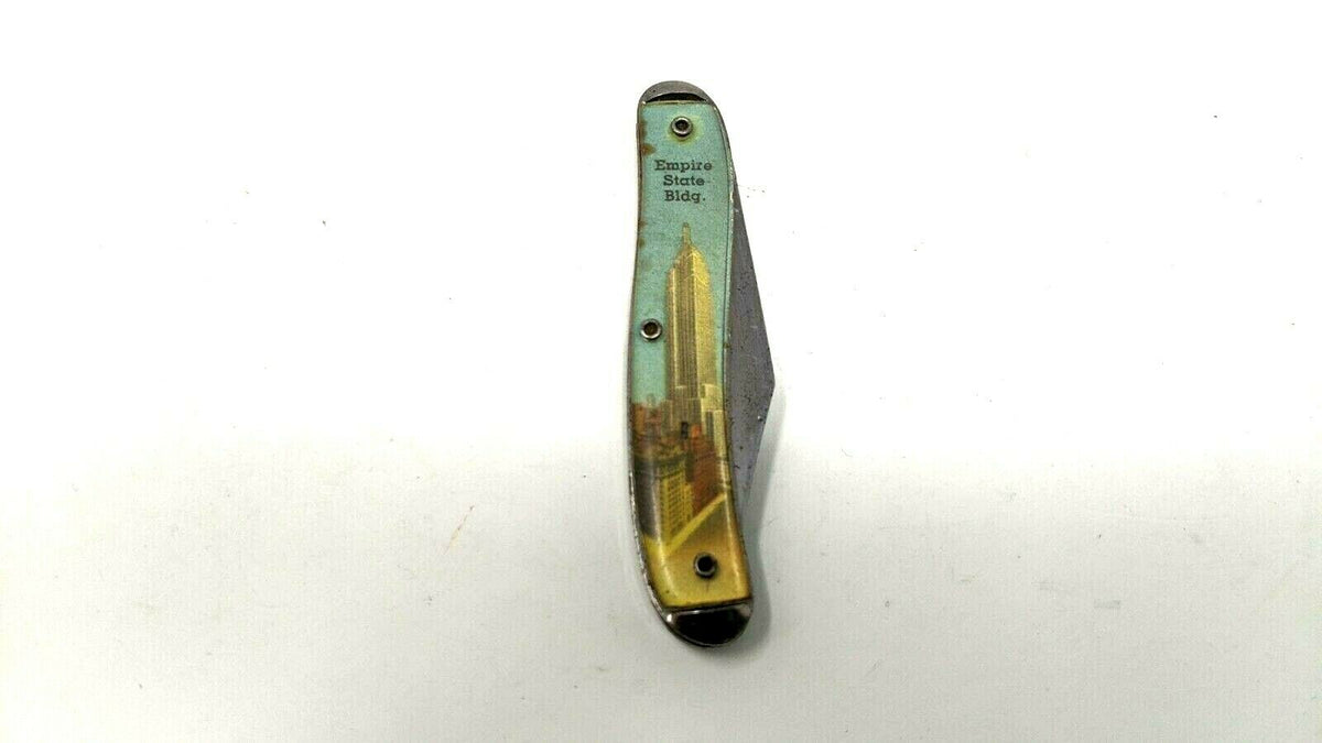 Vtg Colonial Prov RI USA Folding Pocket Knife Statue Of Liberty