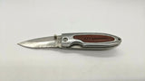 Stainless Rostfrei ESP K&R #63770 Folding Pocket Knife Aluminum w/Inlaid Wood