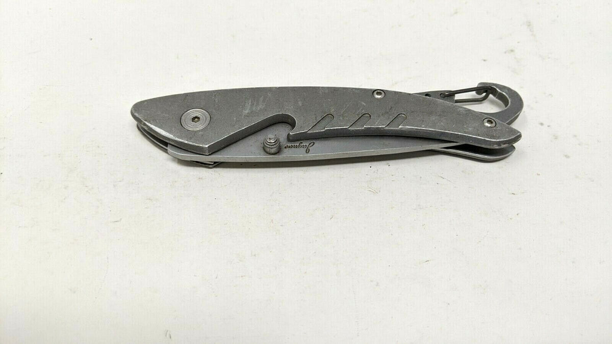 Jaguar Stainless Steel Folding Pocket Knife Plain Edge Liner Lock w/Ca