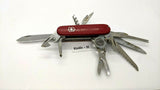 Vtg Victorinox Champion Officier Suisse SAK Folding Pocket Knife Mag Glass 91mm