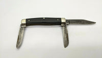 Vintage Buck Creek Solingen Stockman Folding Pocket Knife 3 Pin Micarta Black