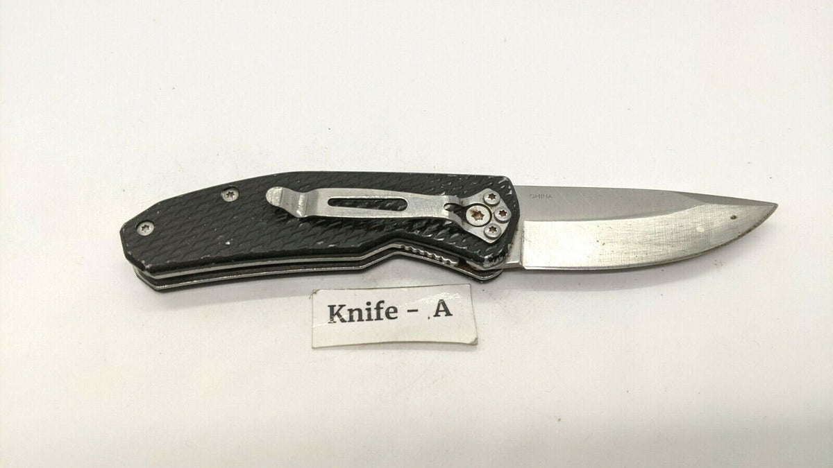 Cabela's Stainless Steel Folding Pocket Knife Plain Edge Liner Lock As