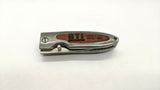 Stainless Rostfrei ESP K&R #63770 Folding Pocket Knife Aluminum w/Inlaid Wood