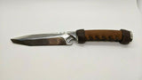 Wildsteer Fixed Blade Knife 4.5" Stainless Steel Z50Cd13 Tanto Full Tang Leather