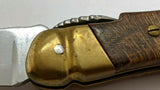 Vtg Le Petit Correze 8cm Stainless Steel Blade Folding Pocket Knife Walnut Wood