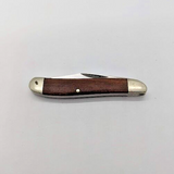 Bear MGC USA 7 Star Peanut Clip Point Plain Edge Wood Handle Folding Pocket Knif