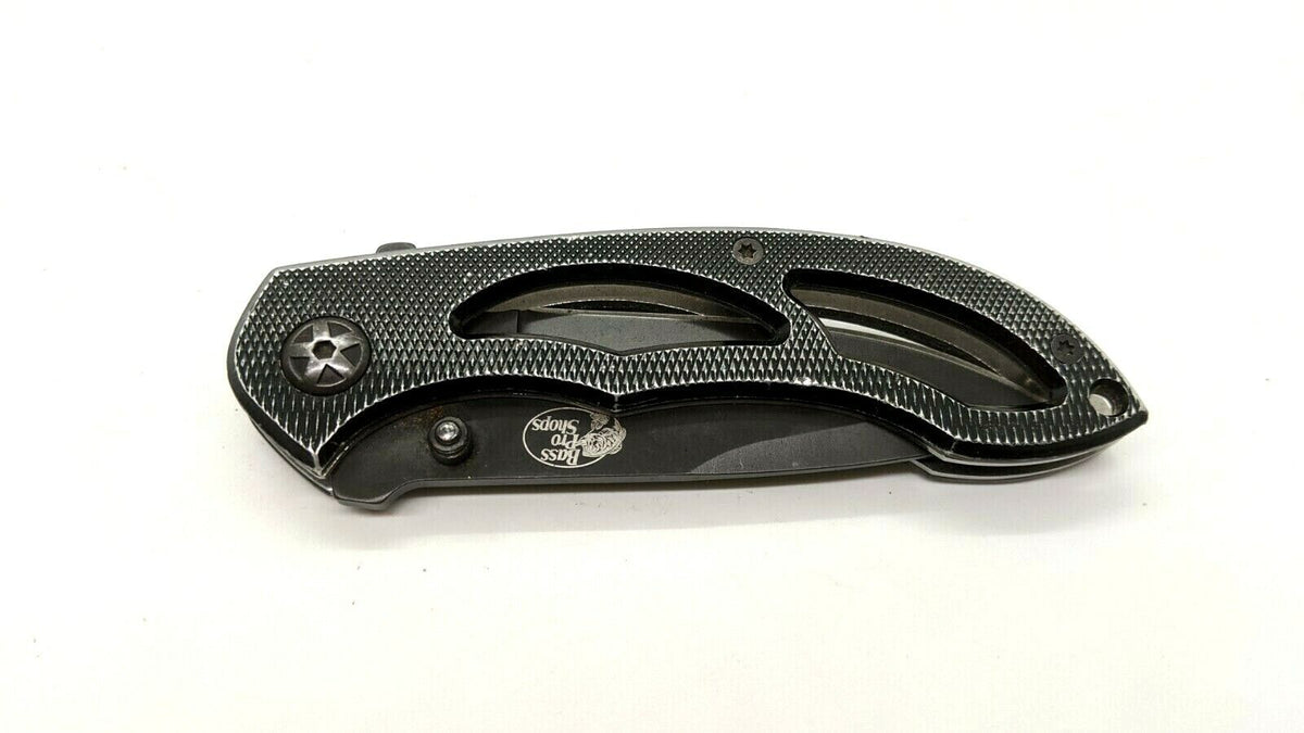 Bass Pro Shops CM08CB Folding Pocket Knife Plain Edge Liner Lock Paraf