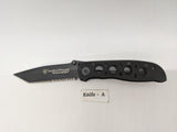 Smith & Wesson Extreme Ops CK5TBS Folding Tactical Knife Tanto Combo Liner Lock